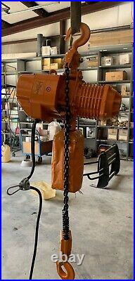 New 2 ton Electric Chain Hoist 4000 LB with 13 FT Chain 2 ton 230V 3ph Warranty