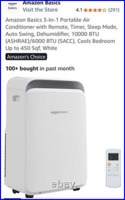 New Amazon Basics 3-In-1 Portable Air Conditioner with Remote, Timer, Sleep Mode