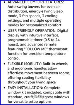 New Amazon Basics 3-In-1 Portable Air Conditioner with Remote, Timer, Sleep Mode
