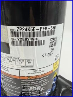 New Copeland ZP24K5E-PFV-830 Compressor ZP24K6E-PFV-130, 2 Ton, 208-230V R-410A