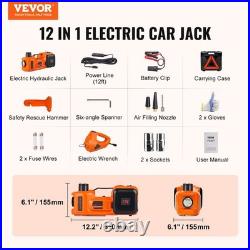 New Electric Car Jack, 5 Ton/11023 LBS Hydraulic Jack with Electric Impact Wren