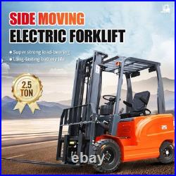 New Electric Forklif 2.5 Ton Rated Capacity Lifter with Side Shift, 2 Stage USA