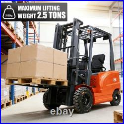 New Electric Forklif 2.5 Ton Rated Capacity Lifter with Side Shift, 2 Stage USA