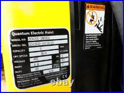 (New) Ingersoll Rand 3 Ton IR Quantum Electric Hoist 25 Ft. Chain QCH200-2ND300