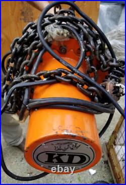 New KUK DONG KH-80 3 Ton Electric Chain HOIST 3Phase 200V 4m Lift Made in Japan