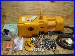 New SNER010L-10 Harrington 1 Ton 230 volt 10 ft Lift 7 fpm Electric Chain Hoist