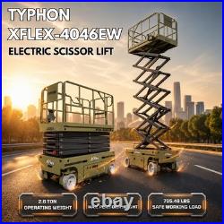 New TYPHON xFlex-4046EW Electric Wheel Scissor Lift 2.6Ton 705lbs Load Capacity