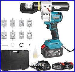 New Update Electric Hydraulic Cable Lug Crimping Tool, 6Ton Auto-Oil-Return Batt