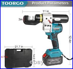 New Update Electric Hydraulic Cable Lug Crimping Tool, 6Ton Auto-Oil-Return Batt
