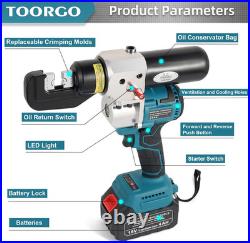 New Update Electric Hydraulic Cable Lug Crimping Tool, 6Ton Auto-Oil-Return Batt