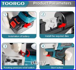 New Update Electric Hydraulic Cable Lug Crimping Tool, 6Ton Auto-Oil-Return Batt