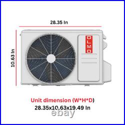 OLMO Alpic Eco Series 9000 BTU 0.75 Ton 18.5 SEER Mini Split AC & Heat Pump 230V