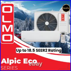 OLMO Alpic Eco Series 9000 BTU 0.75 Ton 18.5 SEER Mini Split AC & Heat Pump 230V