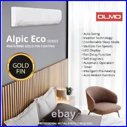 OLMO Alpic Eco Series 9000 BTU 0.75 Ton 18.5 SEER Mini Split AC & Heat Pump 230V