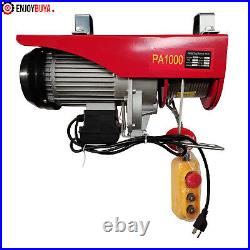 PA1000 2200LB Electric Wire Cable Hoist Winch Crane 1 Ton Hoist Remote Control
