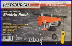 PITTSBURGH AUTOMOTIVE, ELECTRIC HOIST, 60346, 440 LB, With JET TROLLEY, 1/2 TON