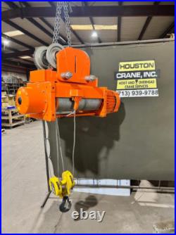 Podem 2 Ton Electric Wire Rope Hoist with Motorized Trolley, 33 Ft lift, 460V