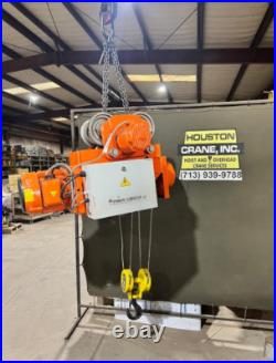 Podem 2 Ton Electric Wire Rope Hoist with Motorized Trolley, 33 Ft lift, 460V