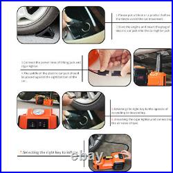 Portable 12V 5Ton Car Electric Hydraulic Floor Jack Lift LED Air Inflator LED