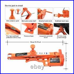 Portable Car Electric Jack Auto Lift Scissor Automatic Repair Tool Dc 12v 3ton