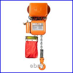 Prowinch 1/2 ton 1100 lb 110V Electric Chain Hoist Power Trolley 20 ft. G80 Chai