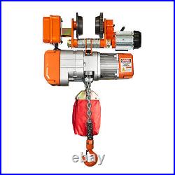 Prowinch 1/2 ton 1100 lb 110V Electric Chain Hoist Power Trolley 20 ft. G80 Chai