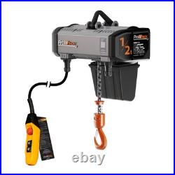 Prowinch 1/2 ton Electric Chain Hoist 2 Speed 208240V 3ø 60HZ 13ft G100 Nickel