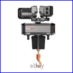 Prowinch 1/2 ton Electric Chain Hoist with Power Trolley 2 Speed 208240V 3ø 60HZ