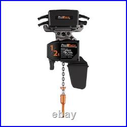 Prowinch 1/2 ton Electric Chain Hoist with Power Trolley 2 Speed 208240V 3ø 60HZ