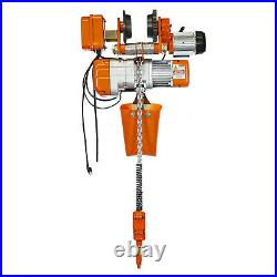 Prowinch 1 Ton Electric Chain Hoist Power Trolley 20 ft. G80 Chain M3/H2 110/12