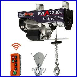 Prowinch 1 Ton Electric Wire Rope Hoist 2200 lbs. 38 ft. Wireless 110V