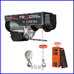 Prowinch 1 Ton Electric Wire Rope Hoist 2200 lbs. 38 ft. Wireless 110V Upper and