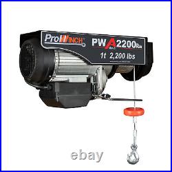 Prowinch 1 Ton Electric Wire Rope Hoist 2200 lbs. 38 ft. Wireless 110V Upper and