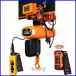 Prowinch 1 ton 2200 lb 220240/460V 2 Speed Electric Chain Hoist Power Trolley 2