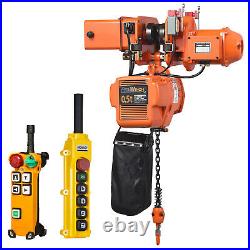 Prowinch 2 Speed 1/2 Ton Electric Chain Hoist Power Trolley 20 ft. G100 Chain M