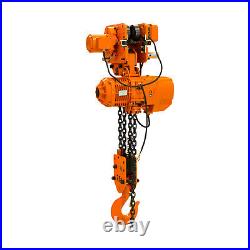 Prowinch 2 Speed 7 Ton Electric Chain Hoist Power Trolley 29 ft. G100 Chain M4/H