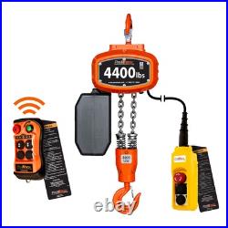 Prowinch 2 ton Electric Chain Hoist 4400 lb 208240/440480V 2 Speed 20 ft. FEC