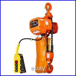 Prowinch 5 ton Electric Chain Hoist 30 ft. G10 11000 lb 208240/440480V 2 Speed