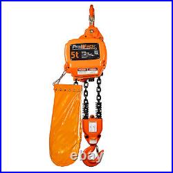 Prowinch 5 ton Electric Chain Hoist 30 ft. G10 11000 lb 208240/440480V 2 Speed