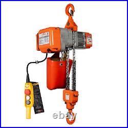 Prowinch Electric Chain Hoist 1 ton 2200 lb 220V 1 Speed 20 ft. G80 Chain