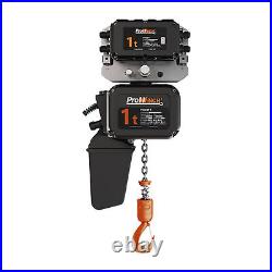 Prowinch Electric Chain Hoist with Power Trolley 2 Speed 208240V / 440480V 1 ton