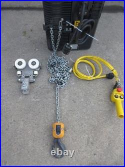 R&M Loadmate LM10 1 Ton 460V 3 Phase Electric Chain Hoist with Trolley