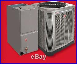 Rheem 14 Seer 3 Ton Central Air Condensing Unit And Evaporator Coil 410a