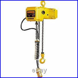 SNER Electric Chain Hoist with Hook Suspension 20' Lift, 1 Ton, 7 ft/min, 115V