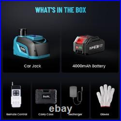 Seesii 5 Ton Electric Car Jack Lifter Hydraulic 21V Cordless Remote 4AH Battery