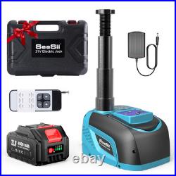Seesii Electric Car Jack 5Ton 21V Cordless Car Hydraulic Jack with 4.0Ah Battery
