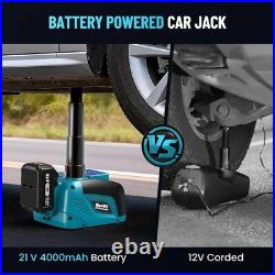 Seesii Electric Car Jack 5Ton 21V Cordless Car Hydraulic Jack with 4.0Ah Battery