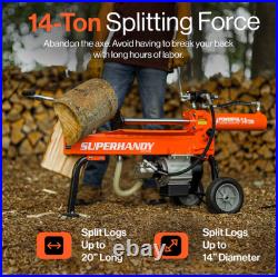 SuperHandy 14-Ton Electric Log Splitter 14 -Ton 15 -Amp Electric Log Splitter