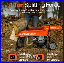 SuperHandy 14 Ton Electric Wood Splitter 20 in Log Capacity Sale