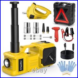 TaskStar Electric Car Jack 5 Ton Hydraulic Car Floor Jack Kit with Impact Wrench